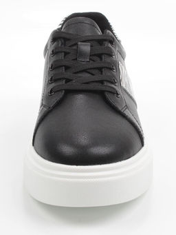 03-YC523-1 BLACK Полуботинки спортивные женские (натуральная кожа)