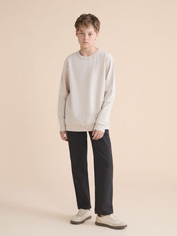 Bisiklet Yaka Erkek ?ocuk Sweatshirt