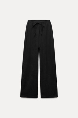 TEXTURED STRAIGHT-LEG TROUSERS - Zara фото 12