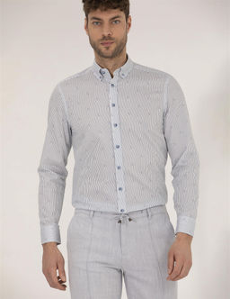 Pembe Slim Fit Uzun Kollu G_mlek - Pierre cardin фото 2