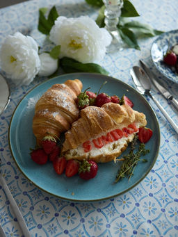 Тарелки SL Home Аззура, d=25.5 см, набор 2 шт., фарфор, бирюзовые