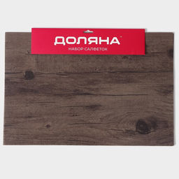 Салфетки сервировочные на стол Доляна «Дерево», 4 шт., 45×30 см, коричневые