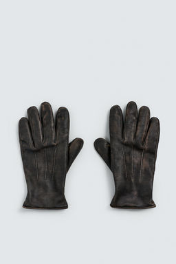 LIMITED EDITION LEATHER GLOVES - Zara фото 3