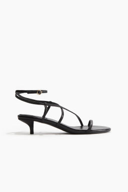 Sandalias de piel con tac?n kitten