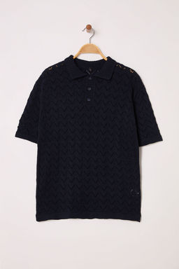 TRENDYOL MAN Limited Edition Lacivert Regular Ajurlu Triko Polo Yaka T-shirt TMNSS25PO00026 - Trendyolmilla фото 4