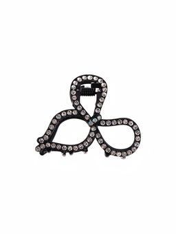 Цена за 6 шт. Крабик для волос «Джун», бант, 4.5 см, чёрный