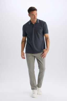 Regular Fit Basic Duz K?sa Kollu Polo Tisort - Defacto фото 3