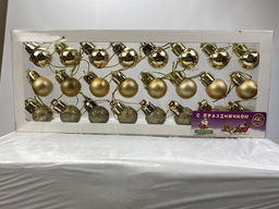 Новогоднее украшение шарики 1,5см, упаковка 24шт, пвх