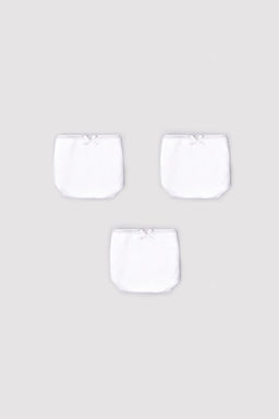 Crockid _ К 1909-3уп/белый Ал набор трусы для дев