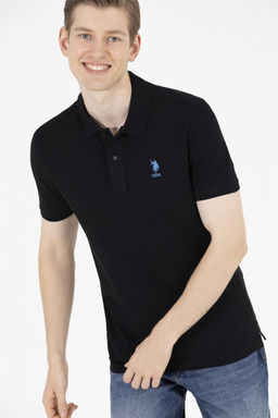 U. S. Polo Assn Мужская черная базовая футболка с воротником-поло - U.s. polo assn фото 10
