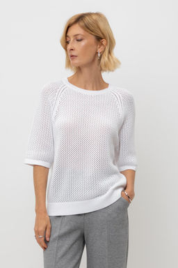 ЕВ 30207/белый джемпер жен