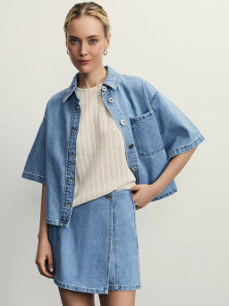 Юбка-шорты джинсовые / Zarina  фото 8