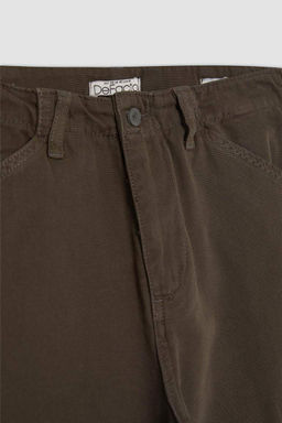 Брюки прямого кроя с нормальной талией и нормальной талией - Defacto фото 9