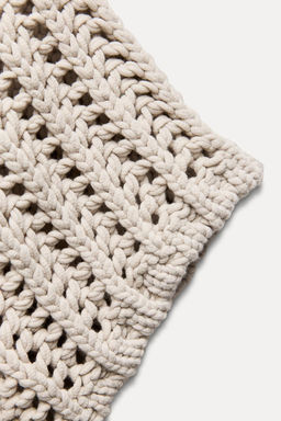 CHUNKY KNIT TOP WITH SIDE STRAPS - Zara фото 7