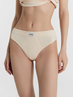 Цена за 2 штуки! Трусы женские бразилиана в бежевом цвете жасмин 412492 - Mark formelle фото 2