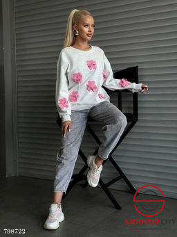 худи-свитшот без горла с бантиками