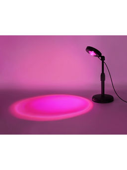 Лампа настольная атмосферная DE8385, LED, 3Вт, RGB, d12 h28 см, чёрный, с ПДУ