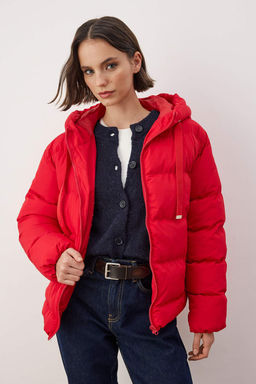 TRENDYOLMILLA Siyah Kapusonlu Su Itici Sisme Mont TWOAW21MO0022  фото 26