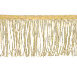 Бахрома с люрексом TBY 10 см золото уп.5м