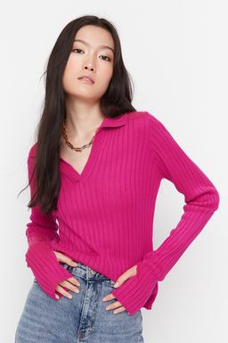 Fusya Kol Ucu Detayl? Polo Yaka Triko Kazak TWOAW21KZ1113