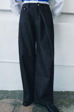 JEANS ZW COLLECTION RELAXED PLEAT MID-WAIST - Zara фото 2