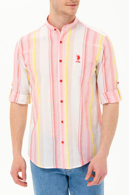 U. S. Polo Assn / Мужская красная рубашка с длинным рукавом - U.s. polo assn фото 6