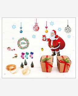 Наклейка интерьерная Санта Клаус с подарком и украшения 904672 - Yiwu youda import & export co фото 3