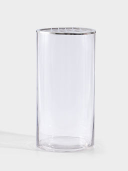 Ваза для цветов «Альваро», с крышкой, 30×15 см, стекло, прозрачная