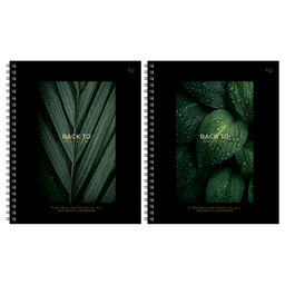 Тетрадь 96л. тв. обложка, на спирали "Black to nature" (ТТ5гр96_лг_тф 67203, BG) глянцевая ламинация, тиснение фольгой