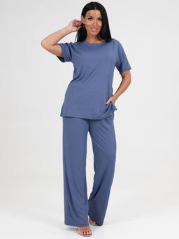 423 ПИЖАМА ЖЕНСКАЯ (брюки) (Индиго) - А-дина фото 3