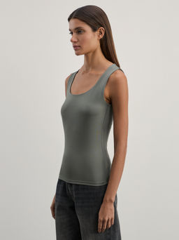 Базовый топ с широкими бретелями W_LUCKY2-13 / Zarina  фото 4