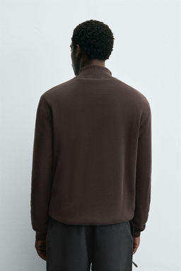 PURL KNIT ZIP-UP SWEATER - Zara фото 3
