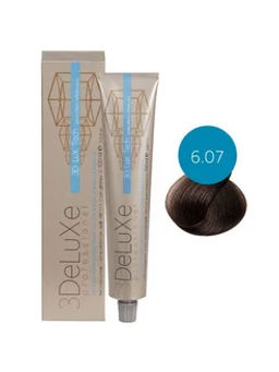 Краска для волос 6.07 3DELUXE PROFESSIONAL холодный темный блондин
