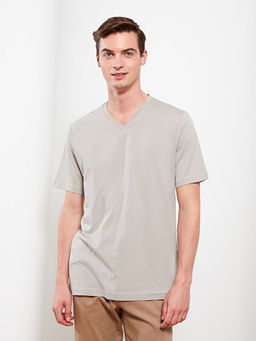 V Yaka K?sa Kollu Penye Erkek Ti??rt