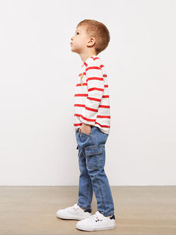 Beli Lastikli Basic Erkek Bebek Jean Pantolon
