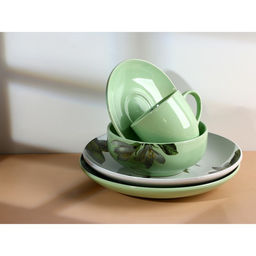 Чайная пара Lemon flowers, 250 мл - Dolce Ceramo. фото 11