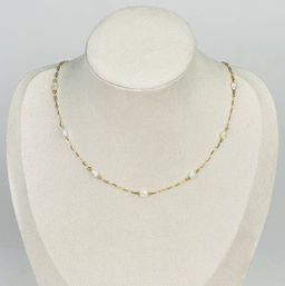 Колье на цепочке с Жемчугом 39 см +