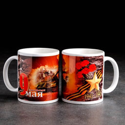Кружка сублимация С днем Победы 9 мая, c нанесением