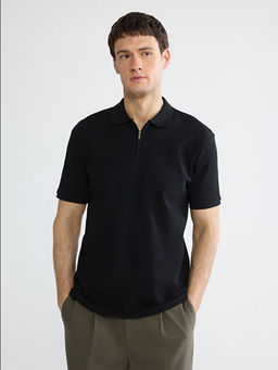 Polo Yaka Fitilli Erkek Triko Ti??rt