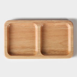 Менажница Magistro Tropical, 2 секции, 18×10×1.8 см, каучуковое дерево