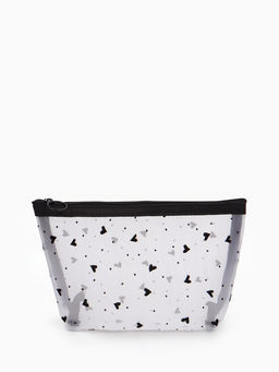 Косметичка дор Сердца, сетка 17*6,5*13,5, отд на молнии, белый