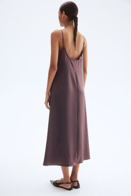 Vestido de sat?n con ribete de encaje - H&m фото 3