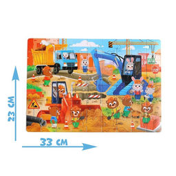 Пазл в металлической коробке Строим, роем и везём, 54 элемента - Puzzle time фото 2