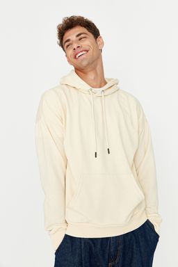 Tas Oversize/Genis Kesim Kapusonlu Cicek Bask?l? Sardonsuz Sweatshirt TMNAW22SW0155 - Trendyolmilla фото 3
