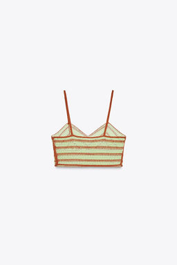 CROCHET CROP TOP - Zara фото 4