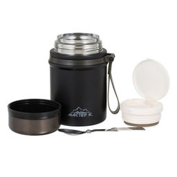 Термос для еды Мастер К, 800 мл, нержавеющая сталь, чёрный фото 2