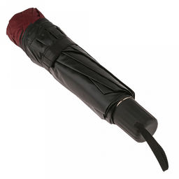 Зонт механический "Роза ветров" ткань эпонж (полиэстер) + черное УФ-покрытие, 10 лучей, д/купола 108см h68см, 3 сложения, 28см в сложенном виде, механизм против ветра, ручка с покрытием "soft-touch", цвет бордовый, 370гр (Китай)