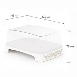 Цена за 2 шт. Масленка "Эстетика" (бело-бежевый) М8741