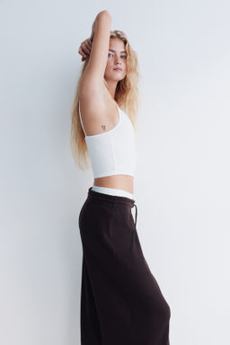Pantal?n gofrado con cord?n de ajuste - H&m фото 9