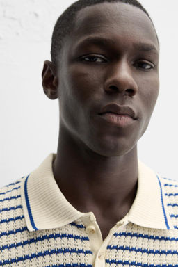 STRIPED JACQUARD POLO SHIRT - Zara фото 5